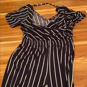 Express stripped jumpsuit